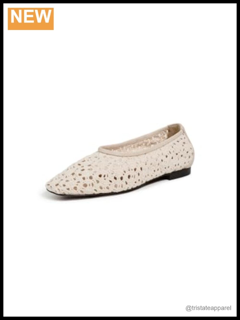 Crochet Ballet Flats Round Toe Slip On Casual Shoes